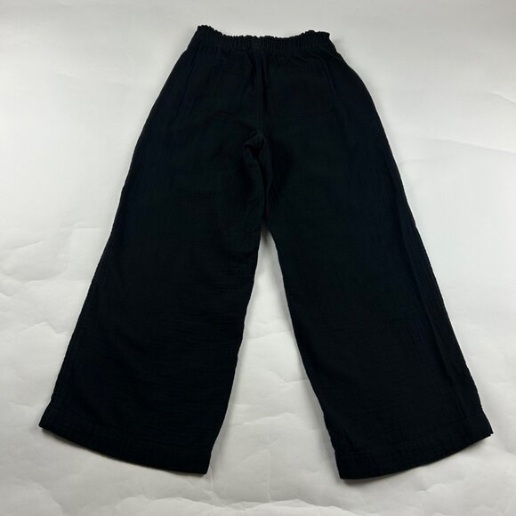 Old Navy Black Cotton Gauze Wide Leg Lounge Pant XS - Picture 7 of 7